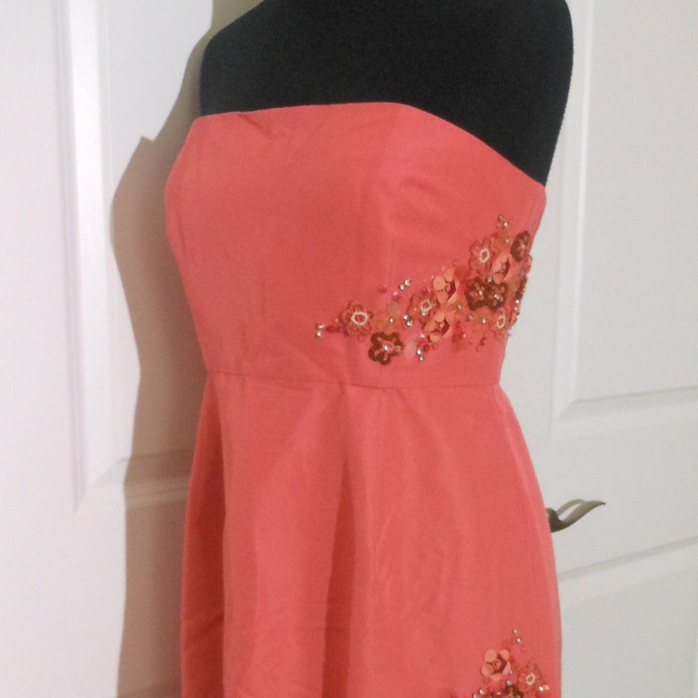 J CREW Beaded Strapless Ella Dress in Faille NEW